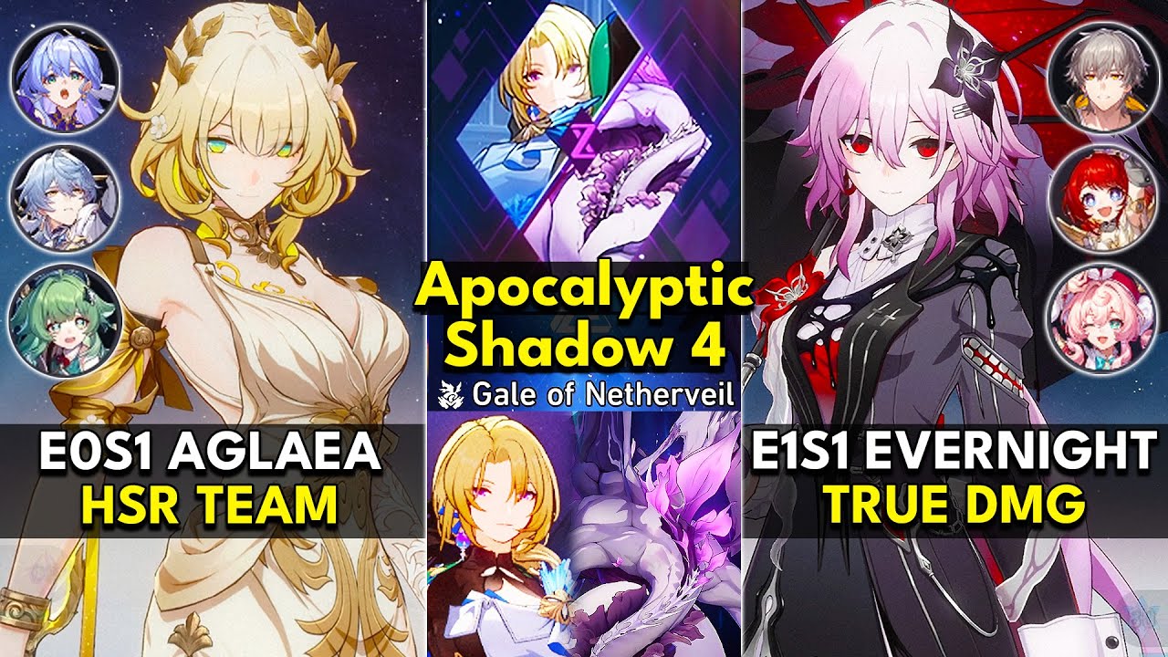 E0S1 Aglaea Hyper & E1S1 Evernight True DMG | Apocalyptic Shadow Floor 4 3 Stars | HSR 3.6