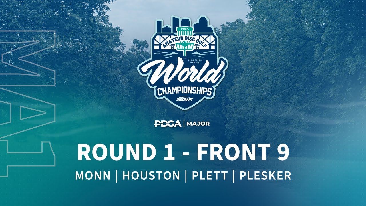 2024 PDGA Amateur Disc Golf World Championships | MA1 R1F9 | Monn, Houston, Plett, Plesker