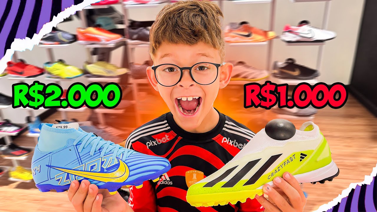 Chuteira da Nike de 2 Mil Reais Vs Chuteira da Adidas de Mil Reais