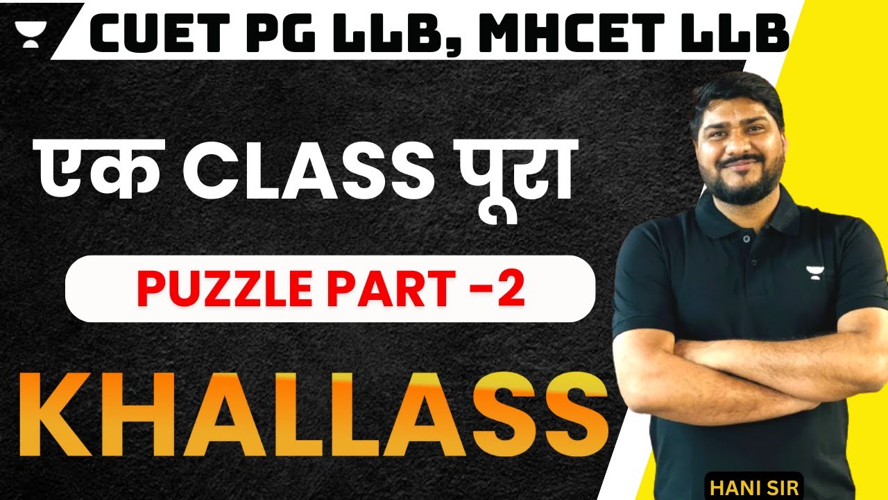 CUET PG LLB Logical Reasoning | Puzzle part -2 | CUET PG LLB Preparation 2024 #cuet