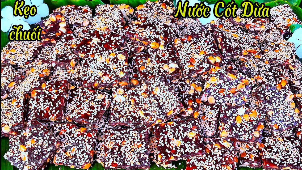 KẸO CHUỐI NƯỚC CỐT DỪA/ Cách Làm KẸO CHUỐI từ CHUỐI TƯƠI Mềm Dẻo Ngon Thơm Béo / Mứt Ngon Ngày TẾT.