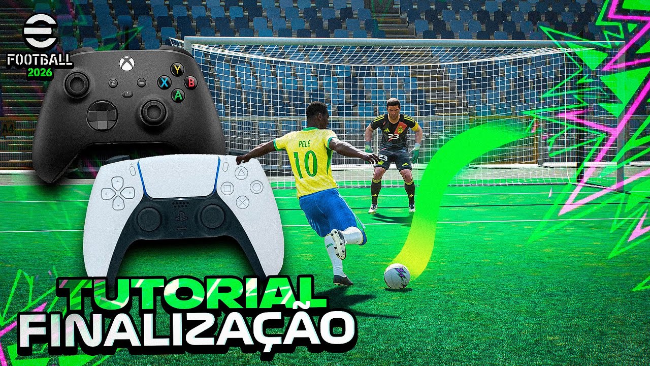 🎮⚽ TUTORIAL DE FINALIZAÇÃO COMPLETO EFOOTBALL 2026!! APRENDA TODOS OS TIPOS DE FINALIZAÇÃO DO GAME