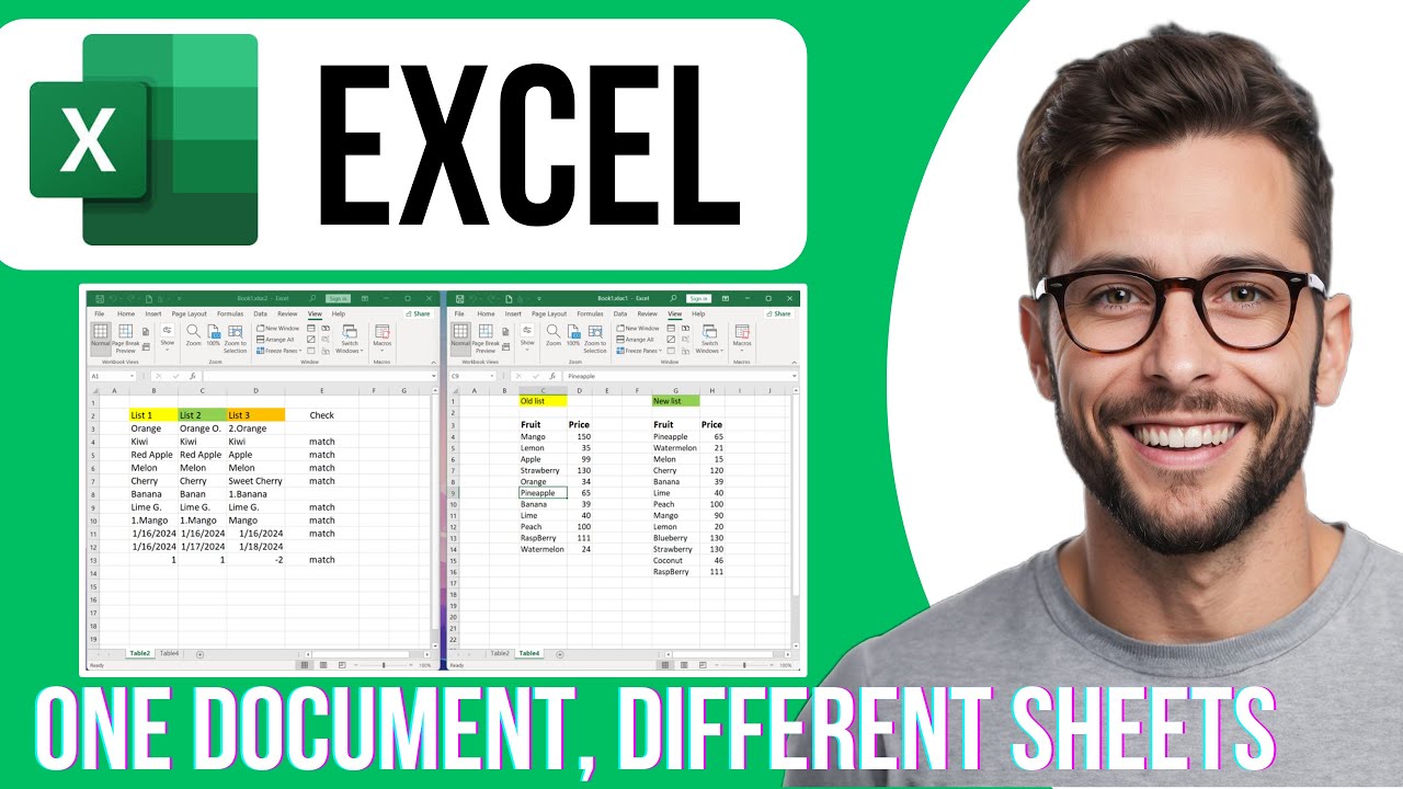 How To Open Two Sheets Of The Same Excel Workbook At The Same Time