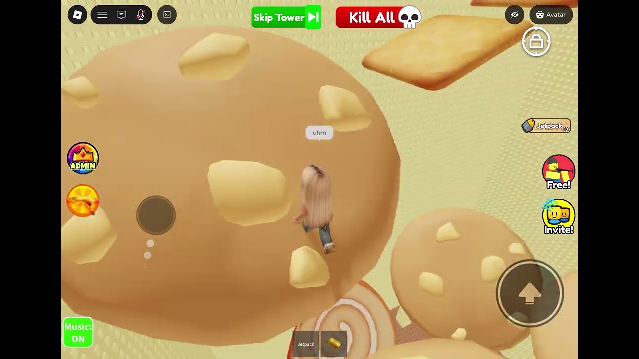 cake roll tower spelen in het Engels! /  ik val elke keer!!🩷😂 #roblox #volgmeaccount!