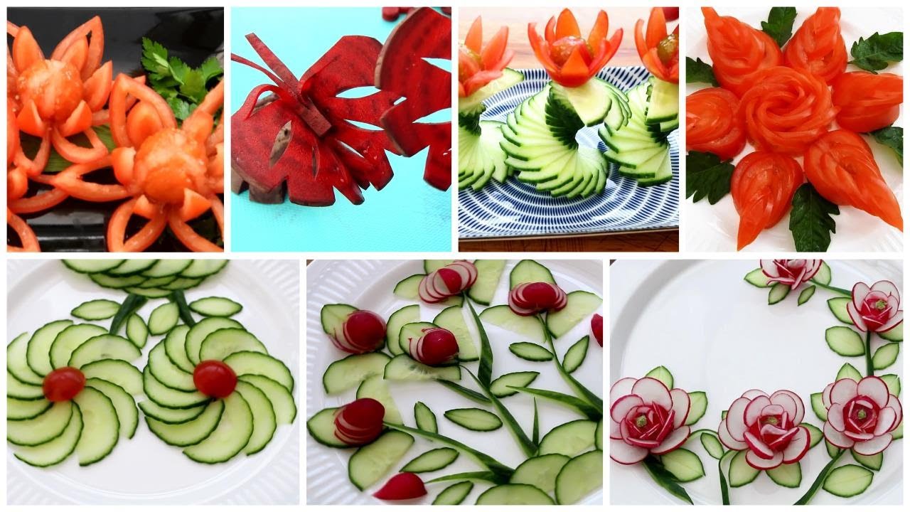 10 Easy Ideas Food Art | Salad Decoration Tutorial