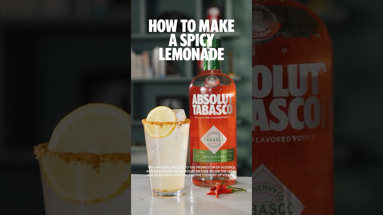 How to make a Spicy Lemonade with ABSOLUT® TABASCO™ #tabasco #drinks #cocktail #shorts