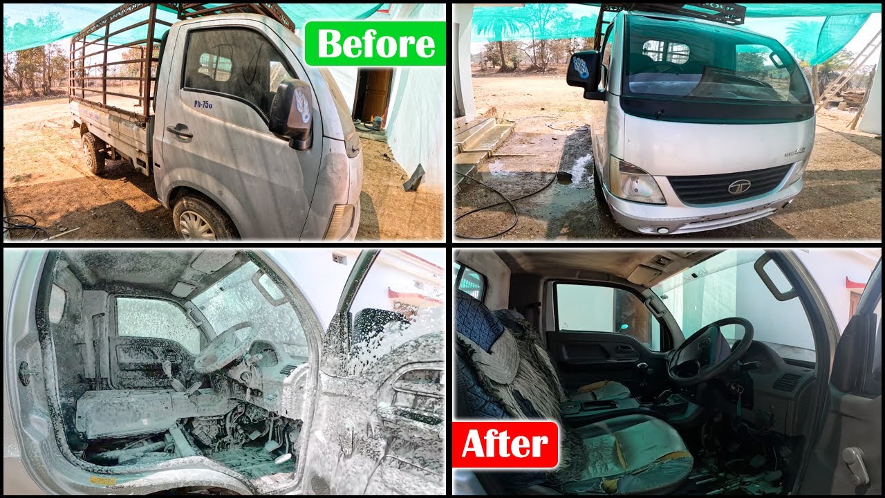 Tata Super Ace Washed After 8 Years II Fully { Muddy & Dirty } Vehicle Foam Wash Interior & Exterior