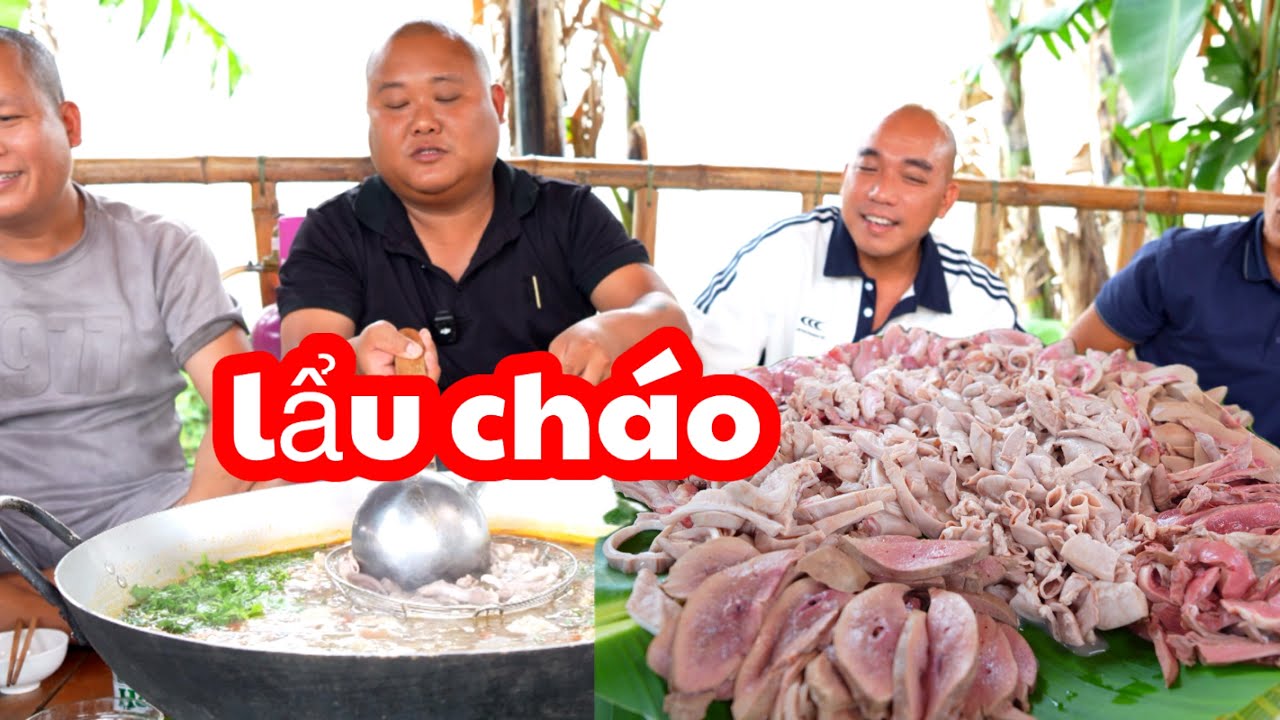 Lẩu Cháo Nguyên Bộ Lòng Heo Siêu Hấp Dẫn | SON DUOC VLOG