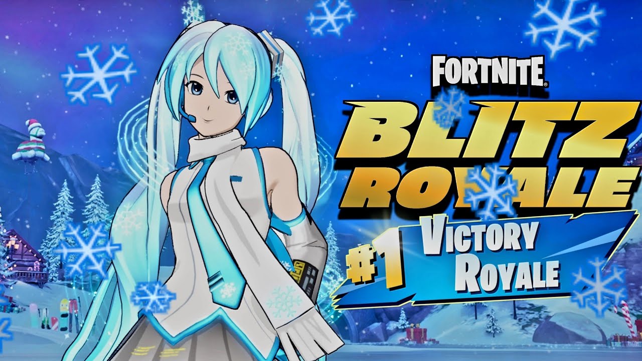 SNOW MIKU 初音ミク ❄️ FIRST GAME 🩵 | WINTERFEST | FORTNITE BLITZ | SOLO | 4K GAMEPLAY | NO COMMENTARY 