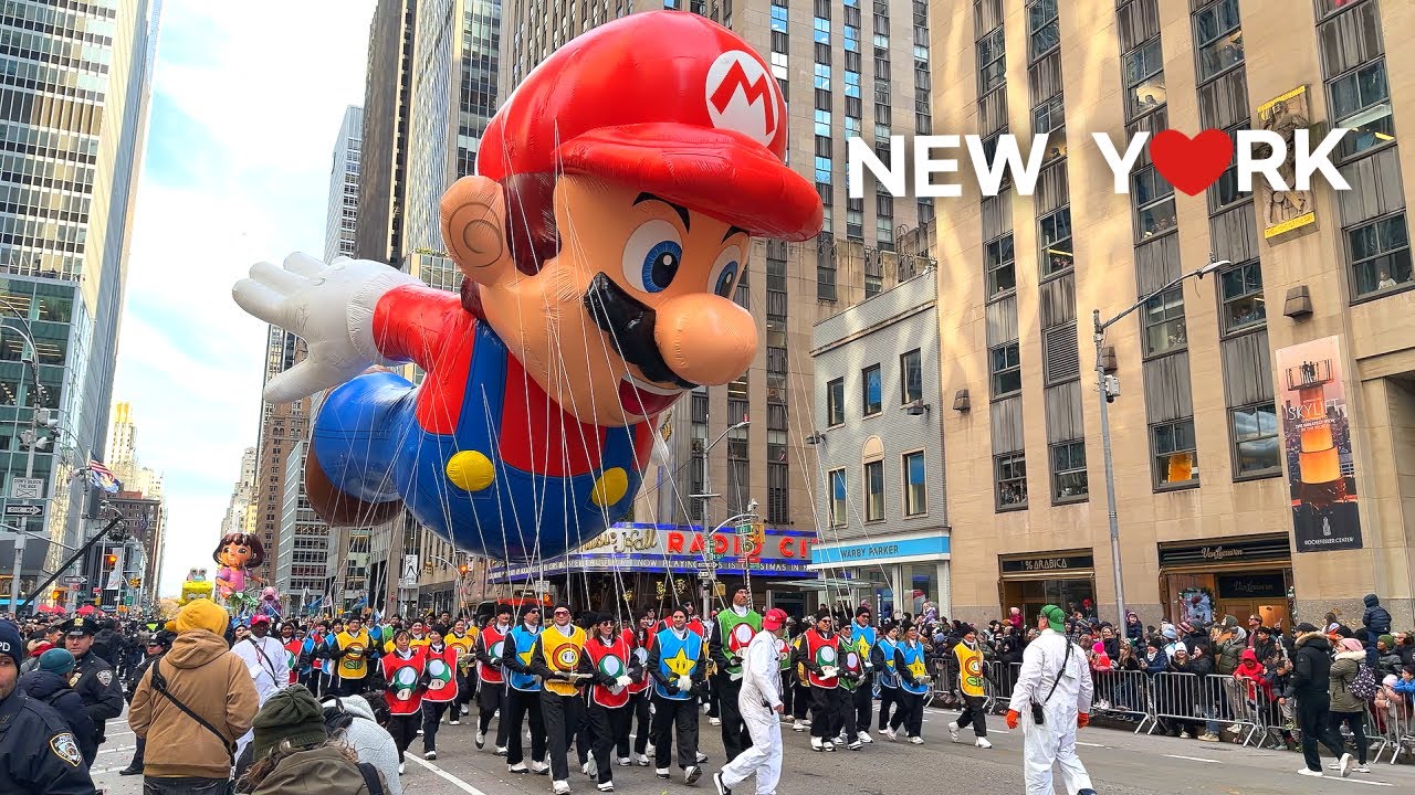 [4K]🇺🇸 Парад Macy's в честь Дня благодарения 2025 года в Нью-Йорке / ПОЛНЫЙ🎉🥁📯