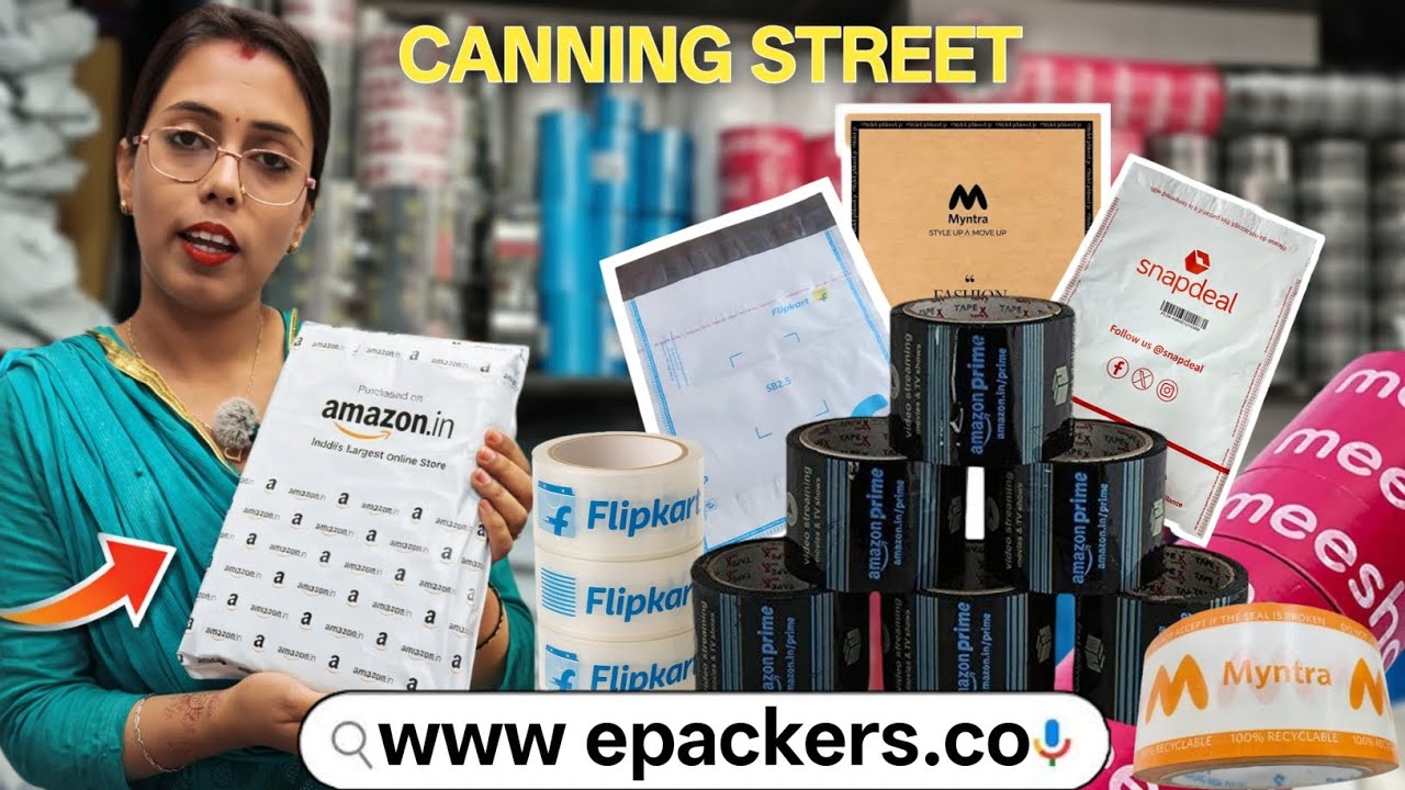 Meesho, Amazon, Flipkart Courier Bags Wholesale Market | Canning Street Packing Material Kolkata