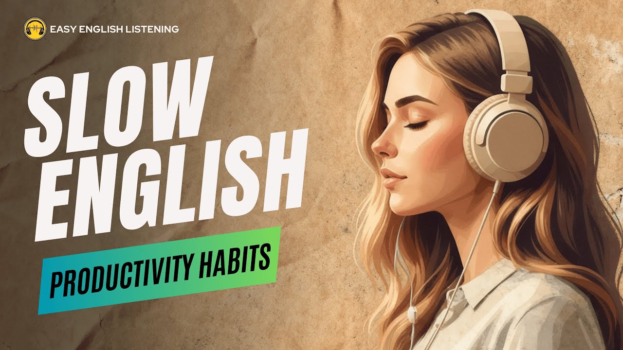 Easy English Listening | Long Shadowing Practice – Productivity Habits