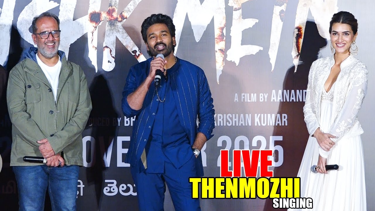 Dhanush Singing Live Singing In Tamil At Tere Ishq Mein Trailer Launch Event 