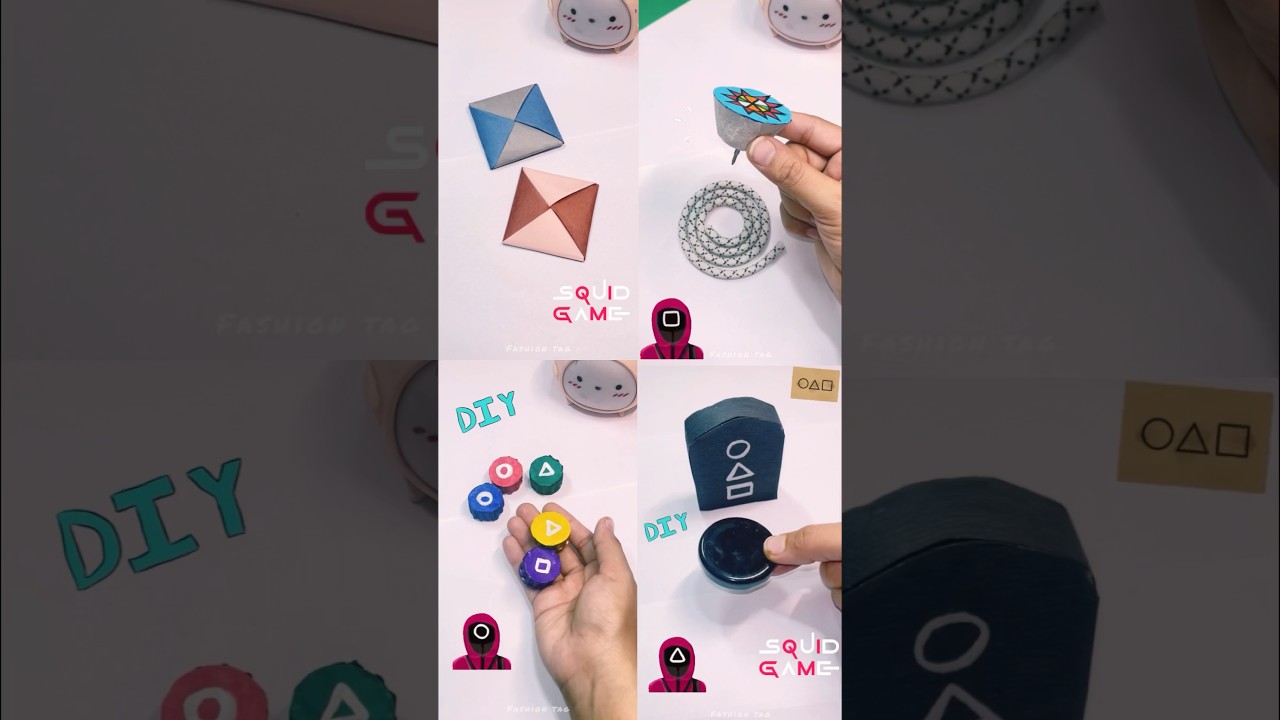 How to make All the DIY games from squid game #shorts #squidgame #diy #craft #challenge