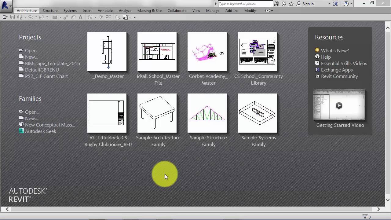 Модуль 3: Раздел 9: Revit Architecture: проекты, шаблоны и семейства
