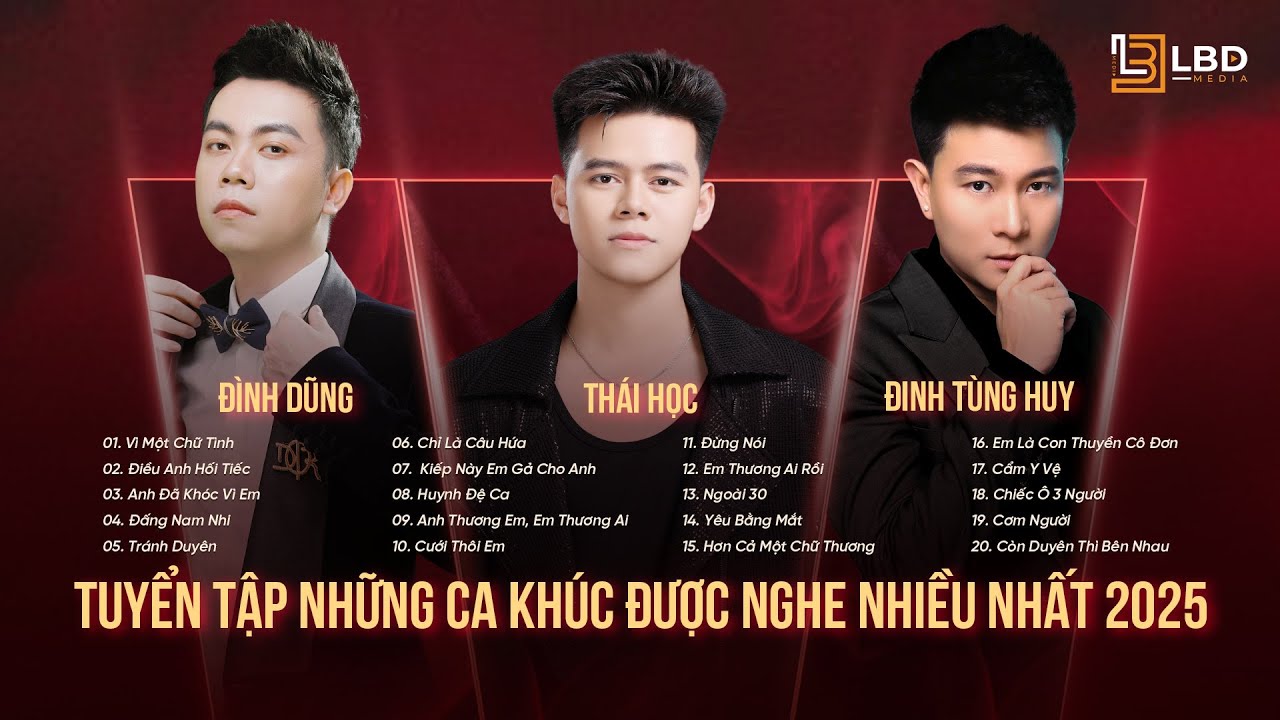 THÁI HỌC, ĐINH TÙNG HUY, ĐÌNH DŨNG - 3 CHÀNG NGỰ LÂM HÁT NHẠC TRẺ BALLAD HAY NHẤT 2025