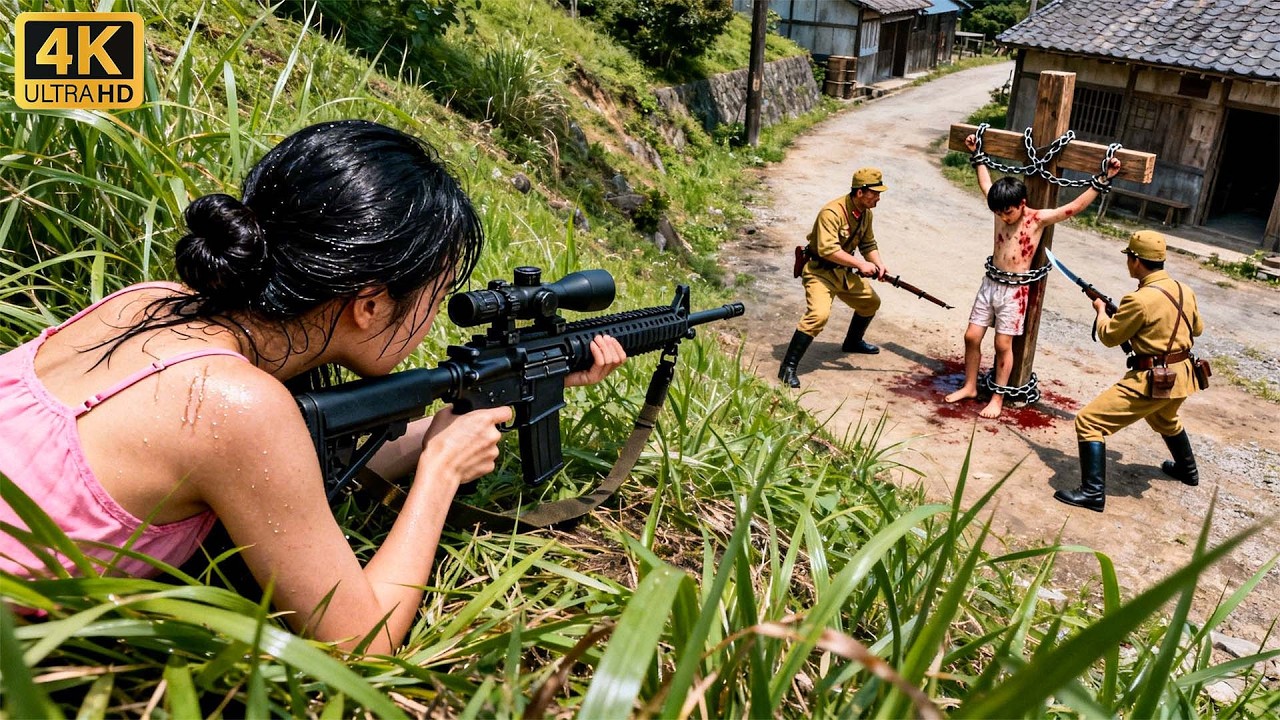 【必看爆燃抗日武打電影】孩子被公開處死，柔弱母親化身無敵槍王，槍槍爆頭反殺全場！ #戰爭 #kungfu  #特種兵 ##抗日#戰爭 #特種兵 #中國電視劇#女特务#功夫大师#枪战 #枪战片