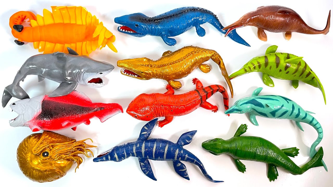海の恐竜＆Ｃｏ.（アンドコ）コンプリートセット 全１６種 開封 デアゴスティーニ スクイーズ SEA DINOSAURS & Co. Squishy DeAgostini
