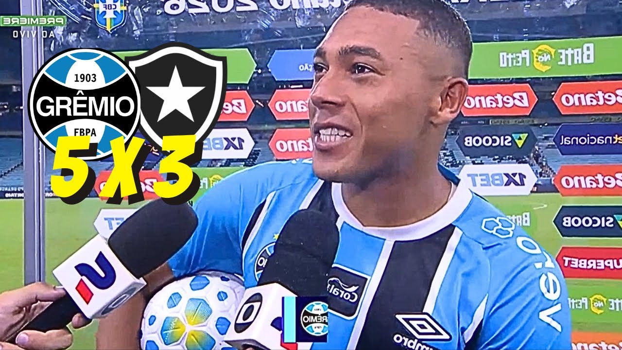 💥😱RAPAZ! Ouça o que Carlos Vinicius DISSE APÓS ACABAR com o Botafogo na Arena do GRÊMIO