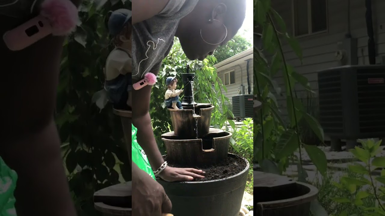 Set up my Solar water Fountain!  