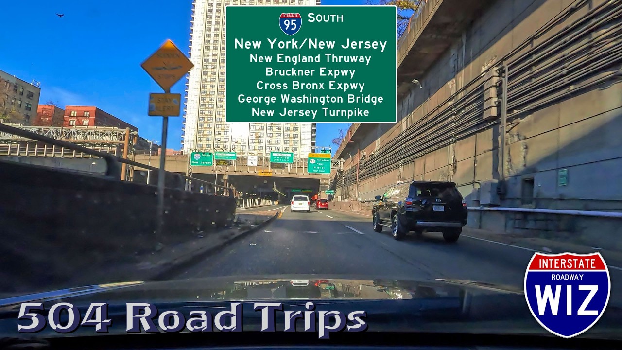 ⁴ᴷ Road Trip #1076 - I-95 S - New York - New England Thruway/Bruckner/Cross Bronx onto NJ Turnpike