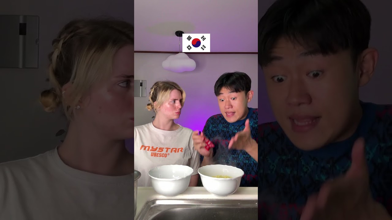 Spicy Noodles War: 🇰🇷 vs 🇬🇧 🌶️🔥💀 #shorts #viralvideo