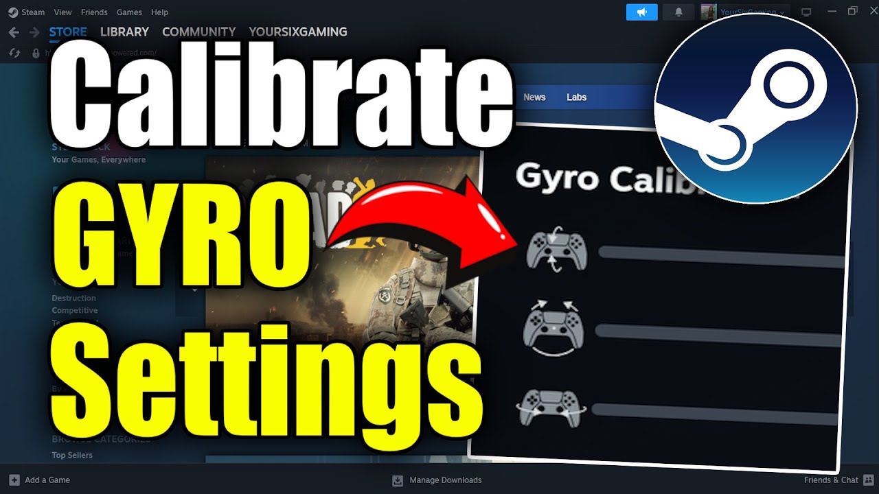 How to Calibrate the GYRO on Controller using STEAM (Best Method)