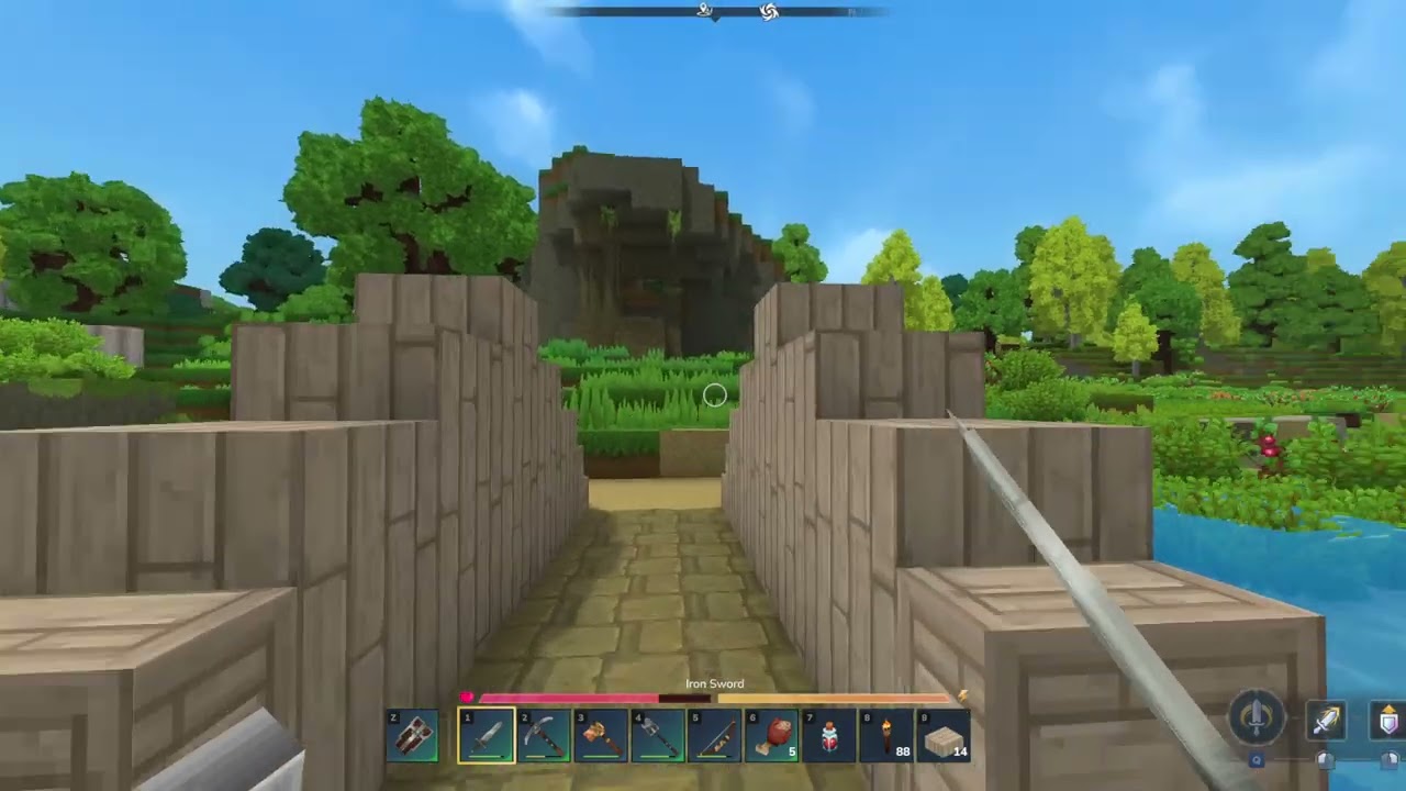 Upgrading my bridge in Hytale and building a nightstand!