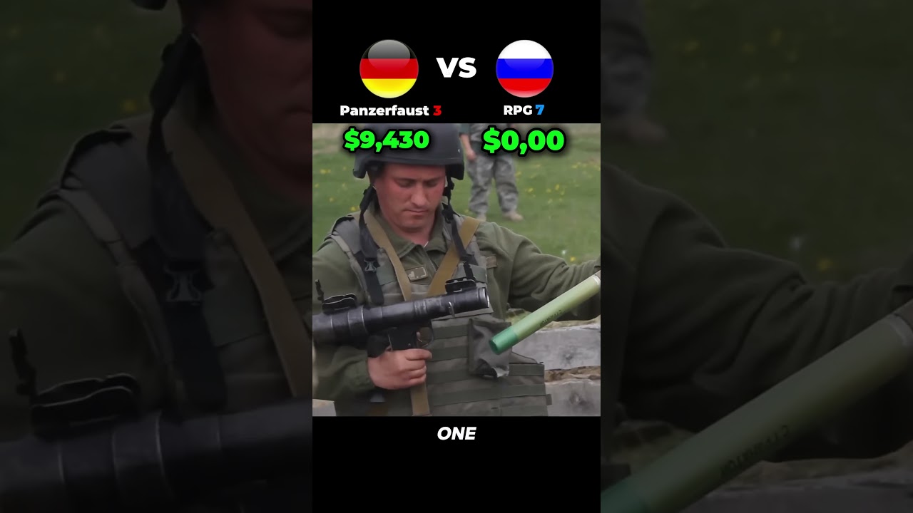 German Panzerfaust 3 vs Russian RPG-7 Cost per shot Comparison