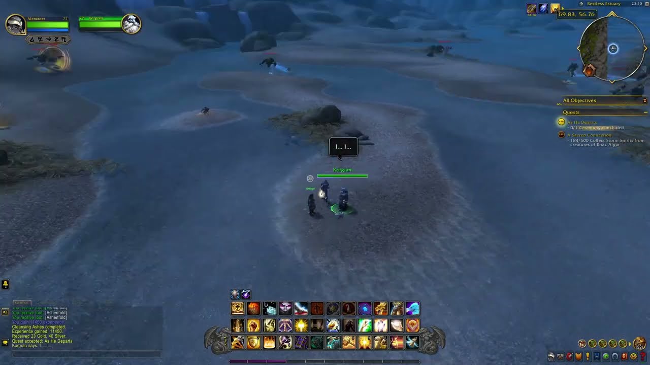 The War Within Quest 174: As He Departs (WoW, human, paladin)