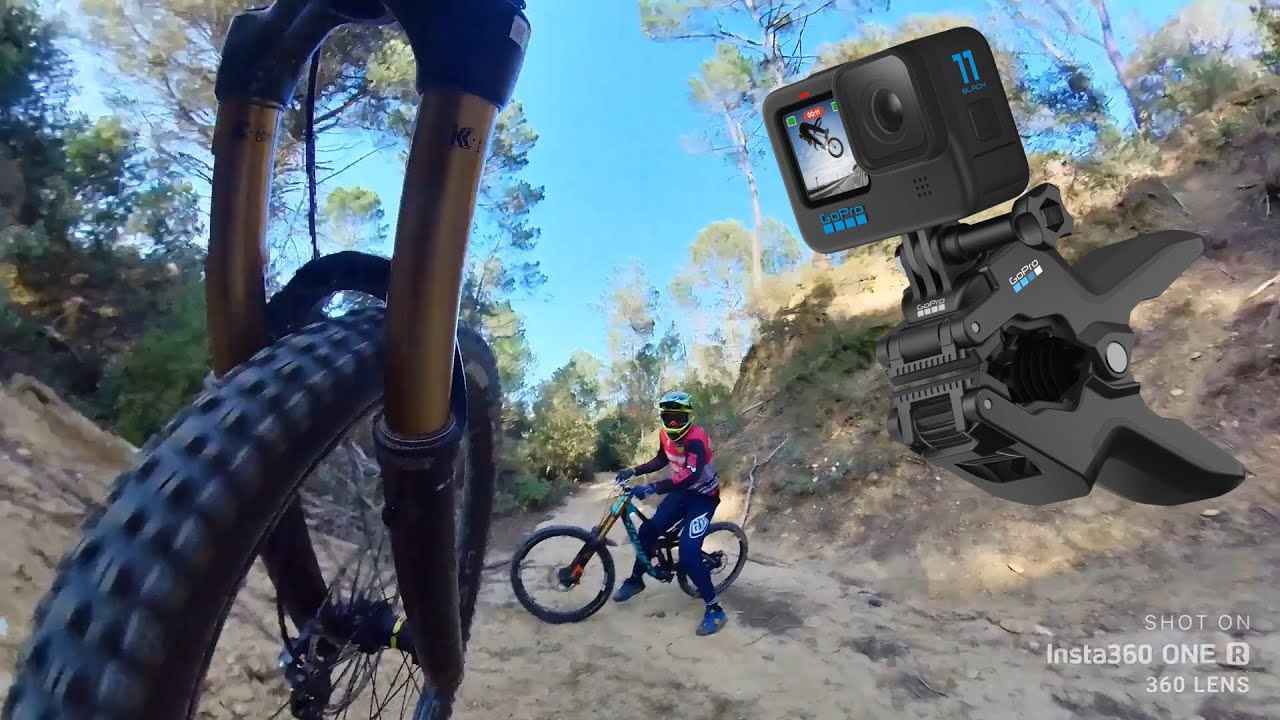 pince gopro jaws test en mode mtb jump pour multi vues