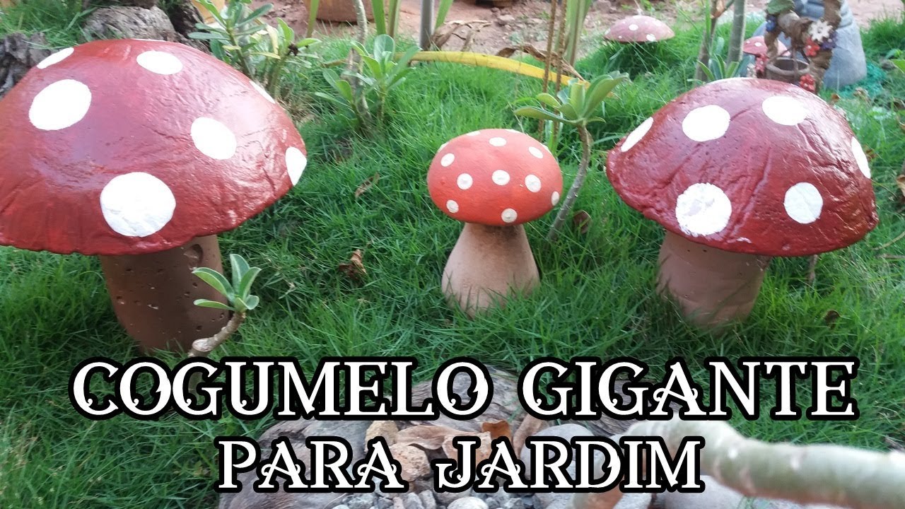 COGUMELO GIGANTE DE CIMENTO PARA JARDIM  GIANT MUSHROOM