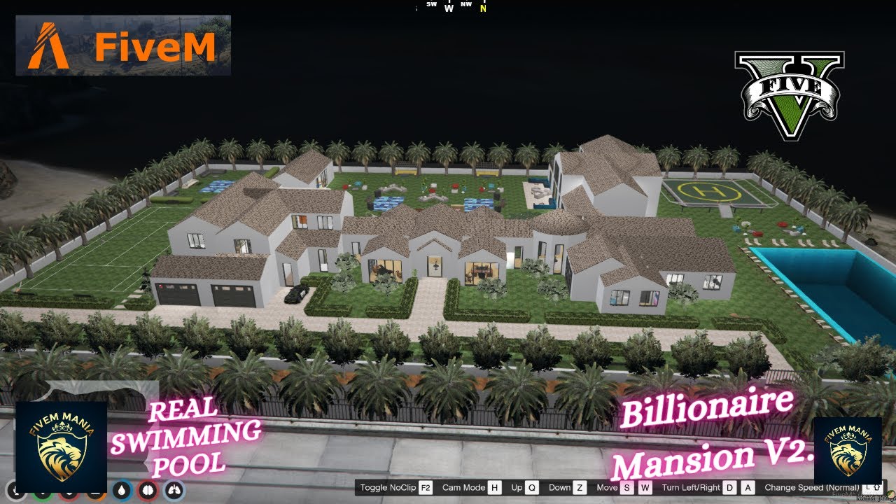 Billionaire Mansion V2 (With Your Logo) Villa MLO & Gang Mansions & Beautiful Interiors #fivem #mlos