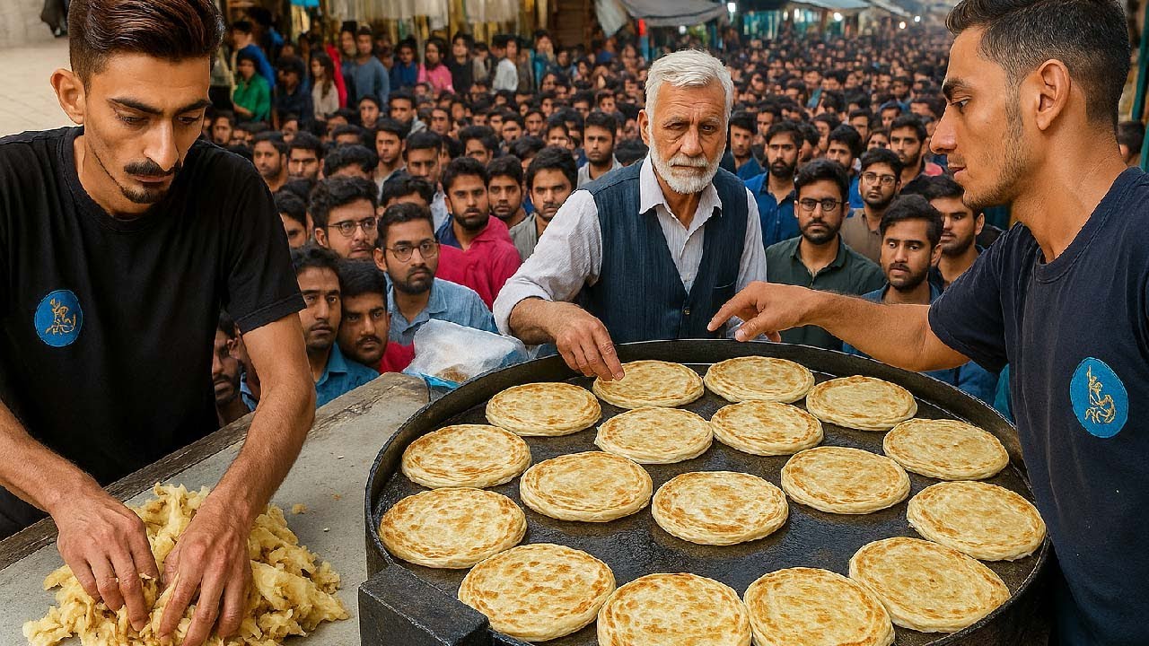 AMAZING PARATHA MAKER IN PAKISTAN | POPULAR STREET FOOD VIDEOS COMPILATION | INSANE STREET FOOD