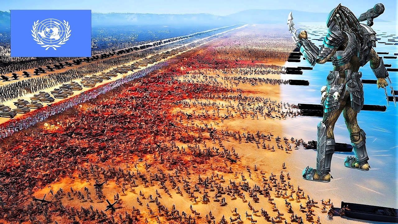 UNITED NATIONS vs 10,000,000 Aliens, Predators & Zombies - Ultimate Epic Battle Simulator 2
