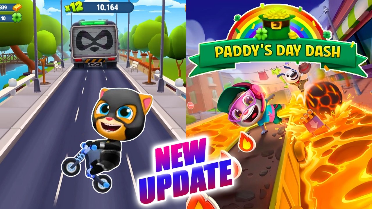 Talking Tom Gold Run Paddy’s Day Dash 2026 ┃ Skater Becca in Lava World + Boss Fight