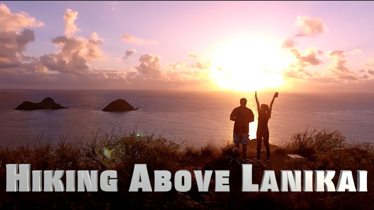 Lanikai Sunrise Secret Lookout Near Pillbox trails - Kailua Drone