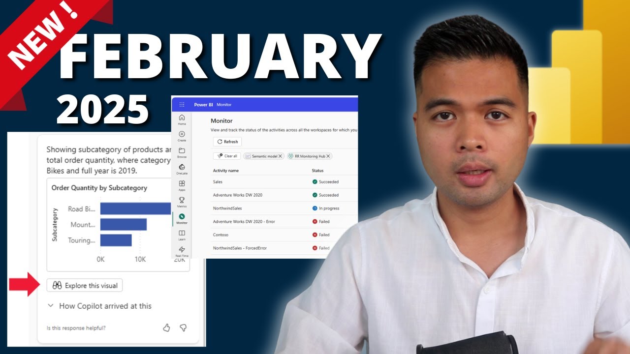 FEBRUARY 2025 POWER BI UPDATE - Monitoring Hub, Copilot, Visual Calculations AND MORE
