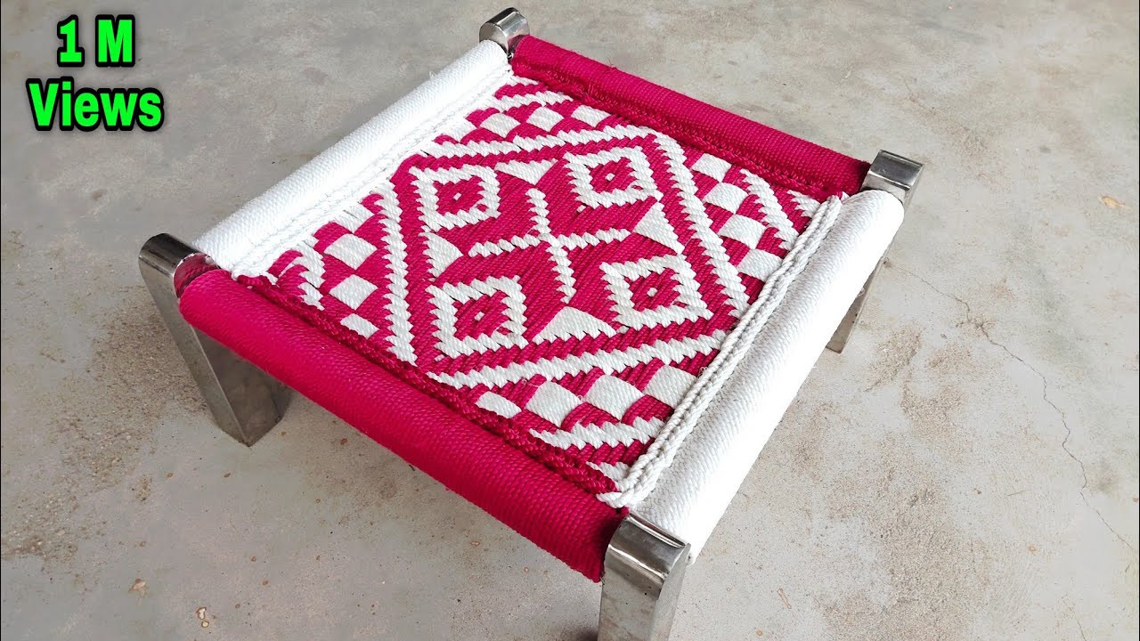 चारपाई के अंदर डिजाइन कैसे बनाते हैं || खटिया कैसे बनाते है || How To Weave Rope Seats