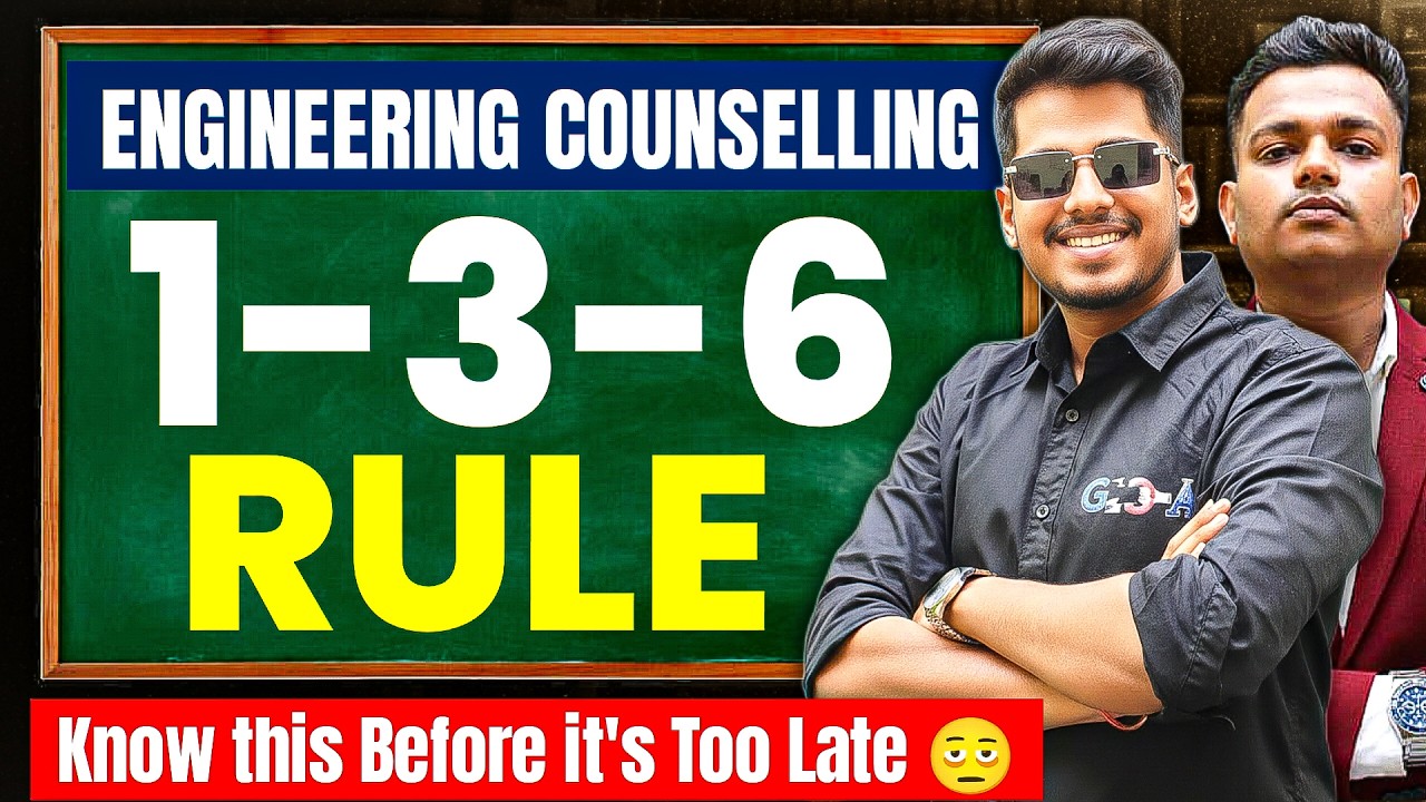 1-3-6 Rule in CAP Rounds Explained | Engineering Counselling 2026 By ASC