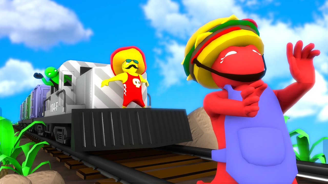 THE BOYS SURVIVE THE TRAIN OR DIE (Gang Beasts)