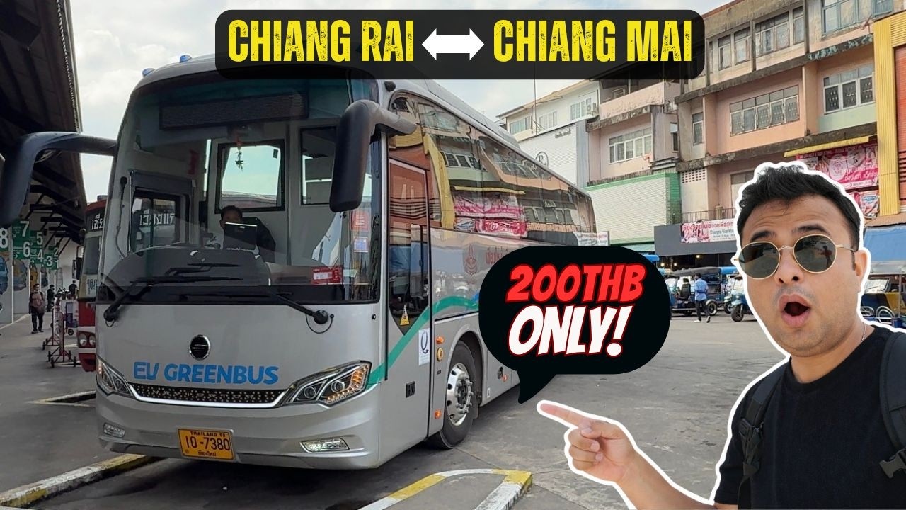 Chiang rai To Chiang mai bus | Cheapest way to travel |Green bus | Thailand Travel vlog 2026 |