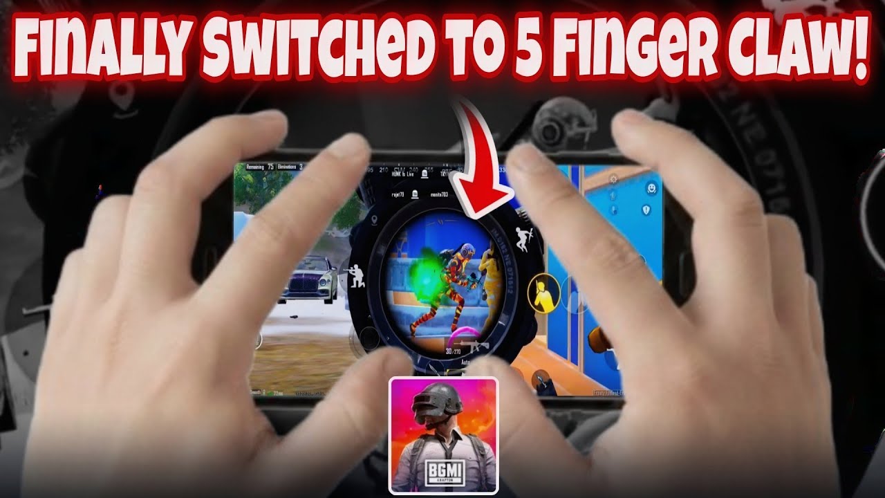Finally Switched to 5 Finger Claw! 👑 Non-Stop Clutches on Low End Device📱|Battlegrounds mobile India