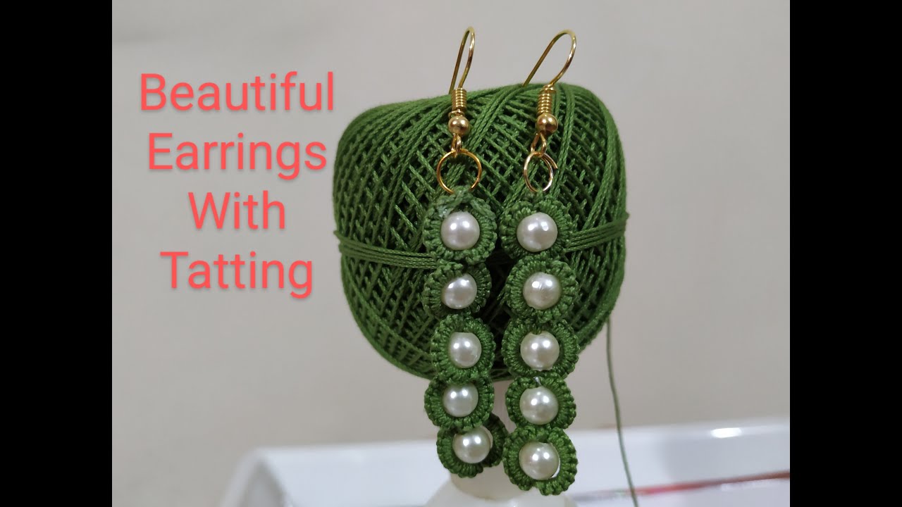 Center bead Tatting Earrings VL-21