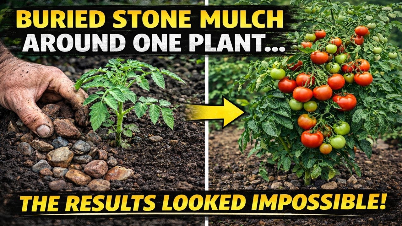 I Buried Stone Mulch Around One Plant… The Results Looked Impossible
