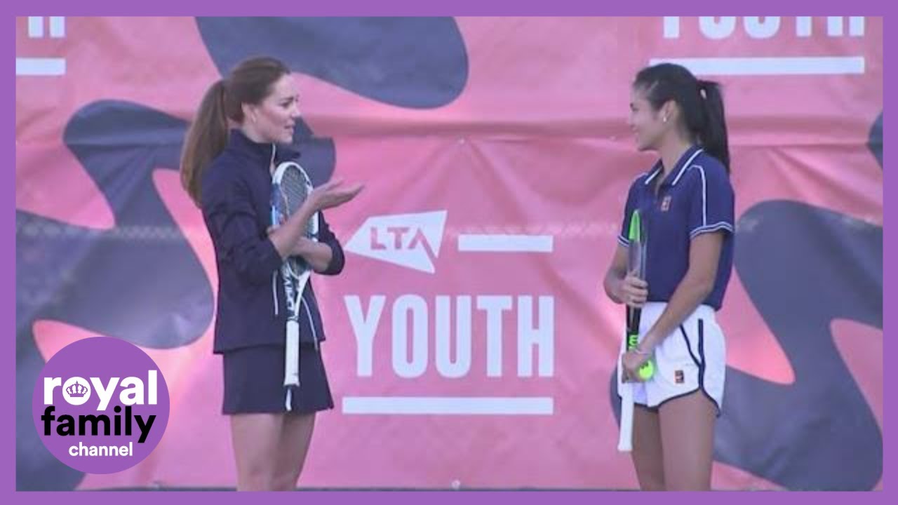 Kate Holds Court with Tennis Ace Emma Raducanu