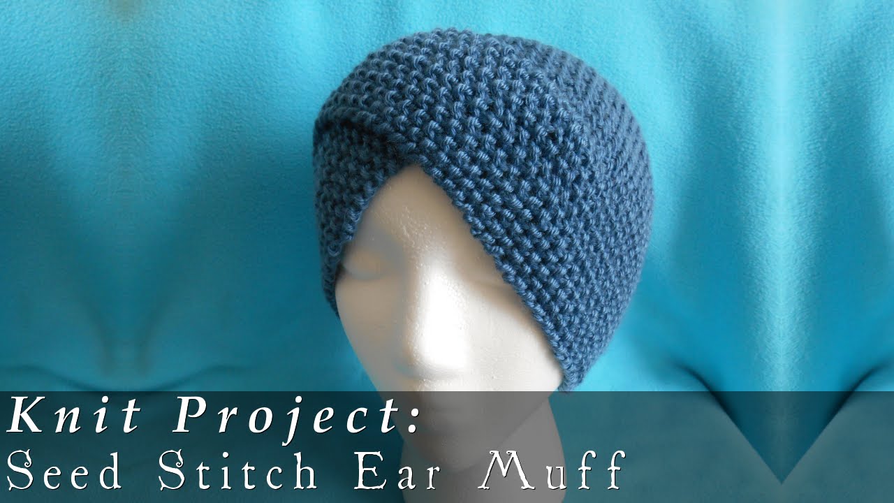 Seed Stitch Ear Muff { Knit }