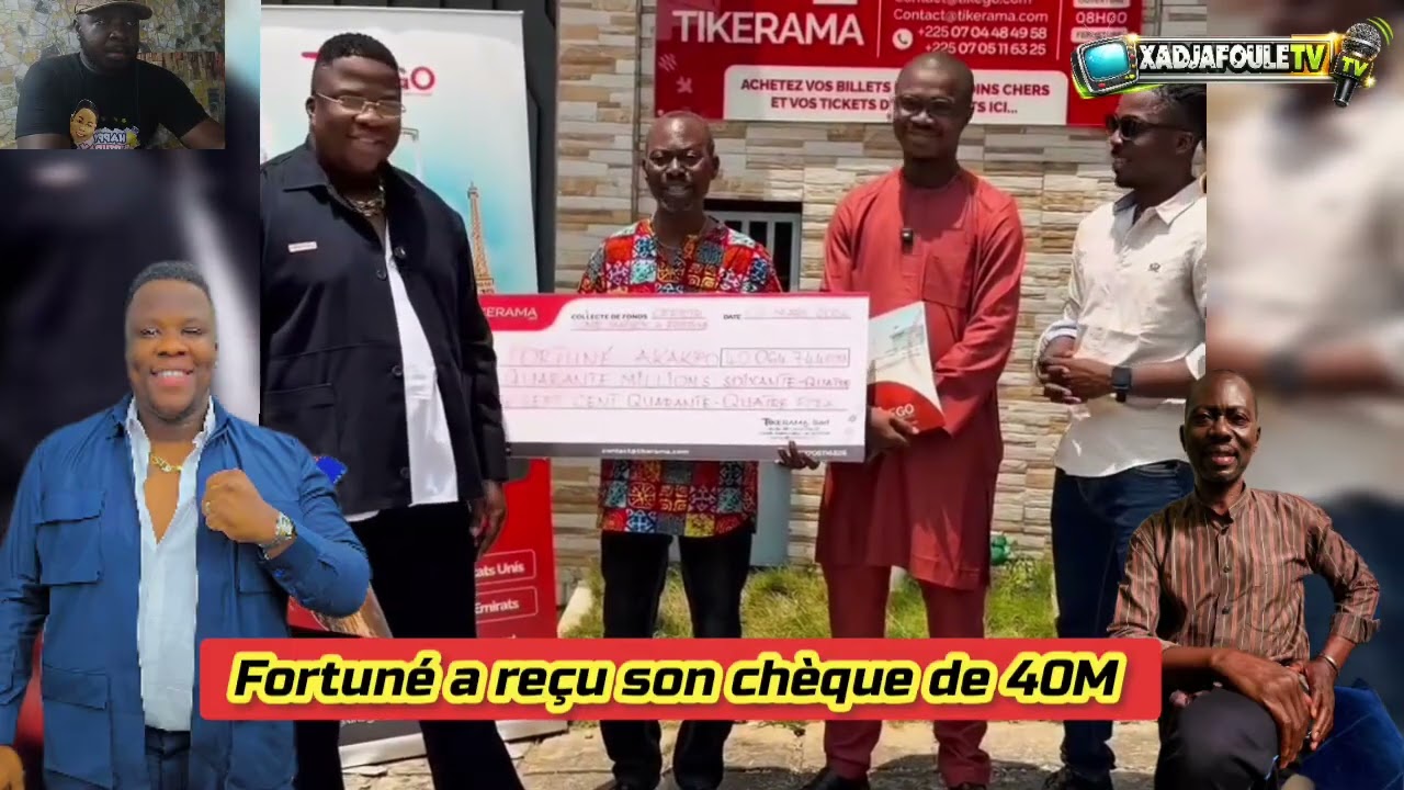 Fortuné a reçu son chèque de 40 millions !