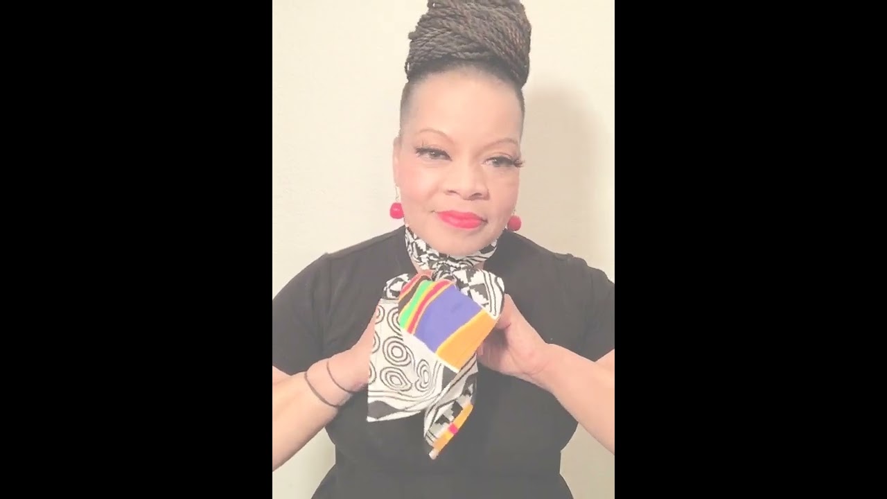 How To Tie an African Print Scarf with a Rubber Band
