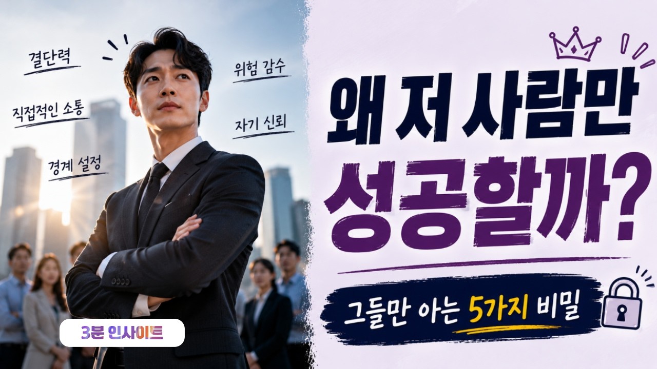 불편한 사람들의 공통점? 알고 보면 모두 성공 습관입니다 | #성공법칙 #성공습관 #3분_인사이트